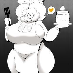 breadna_(tkd), tkd, apron, apron_only, big_breasts