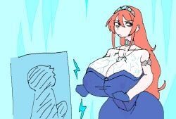 lewdicrousart, after_transformation, big_areola, big_breasts, big_nipples