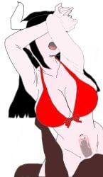 howcow, howcow_(vtuber), bikini_top, bottomless, bottomless_female