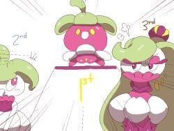 bounsweet, generation_7_pokemon, pokemon_(species), steenee, tsareena
