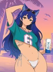 gta_vi_cover_girl, snezha, snezhok, 1girls, belly_button