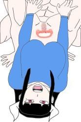 howcow, howcow_(vtuber), 1boy1girl, bottomless_female, completely_nude_male