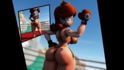 princess_daisy, mario_(series), nintendo, 1girls, ass