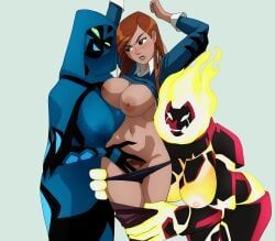 big_chill, gwen_tennyson, gwen_tennyson_(alien_force), heatblast, necrofriggian