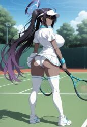karin, blue_archive, 1girl, ass_focus, black_hair