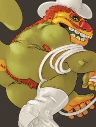 mythology, ravuer, action_pose, amphibian, anthro