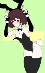 chara, undertale, artist_request, bunny_costume, bunny_girl