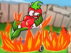 jalapeno_(pvz), zomboni, burning_clothes, camerathey, destruction