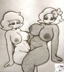oraix, xiaro, rand0m_293, 2girls, abdomen