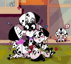d-pad_(whitewolf20xx), dee_dee_(101_dalmatians), dizzy_(101_dalmatians), oc, original_character