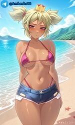 mandy_(brawl_stars), brawl_stars, beach, bikini, bikini_bottom