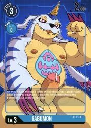 digimon_(species), gabumon, bandai_namco, digimon, gendomx