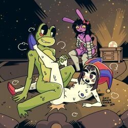 female_jax, jax_(the_amazing_digital_circus), pomni_(the_amazing_digital_circus), ribbit_(the_amazing_digital_circus), glitch_productions