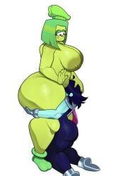 green_(deltarune), kris_(deltarune), deltarune, danielito, big_areola