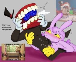 caine_(the_amazing_digital_circus), female_jax, jax_(the_amazing_digital_circus), glitch_productions, the_amazing_digital_circus