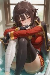megumin, kono_subarashii_sekai_ni_shukufuku_wo!, patreon, 1girls, bandaged_leg