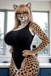 5_fingers, anthro, areolae_visible_through_clothing, ass, bangs