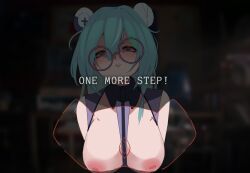 kuromikii_(vtuber), indie_virtual_youtuber, ye_(pixiv83975537), blue_hair, disgusted