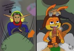 daxter, jak_(jak_and_daxter), jak_and_daxter, tapixt, 2boys
