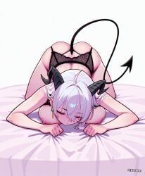 zani_(wuthering_waves), fenzobai, 1girl, alternate_costume, arms_under_head