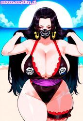 boa_hancock, one_piece, king_ai, 1female, arched_legs