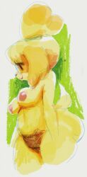 isabelle_(animal_crossing), animal_crossing, nintendo, sunibee, anthro