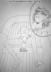 noodle_(gorillaz), noodle_(plastic_beach), gorillaz, barefoot, closeup_shot