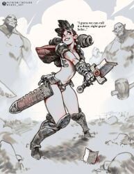 sabudenego, armored_femboy, broken_sword, crowd, cute_face