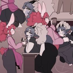 toxy, una_(fairyincorner), fairyincorner, anthro, apron
