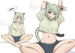yaniko_satou, chainsmoker_cat, yani_neko, baggy_clothing, big_shirt