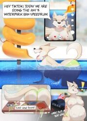 tiktok, makisy, amusement_park, anthro, begging
