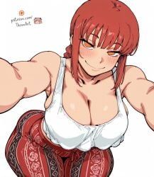 makima_(chainsaw_man), chainsaw_man, thronart, 1girl, armpits