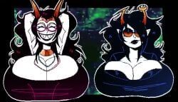 feferi_peixes, vriska_serket, homestuck, ykujo, 2girls