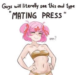 natsuki_(doki_doki_literature_club), ddlc, doki_doki_literature_club, doki_doki_literature_club!, serenity_forge