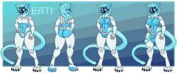rennmoose, android, anthro, b3tty_(rennmoose), balls