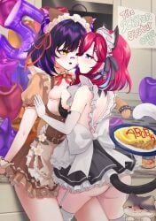 rainhoe, saiiren, indie_virtual_youtuber, 7_mochi_mochi_7, 2girls
