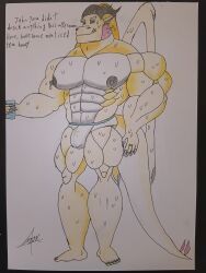 mythology, maximonake, abs, anthro, biped