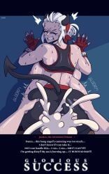 azazel_(helltaker), justice_(helltaker), helltaker, justmizuno, 1futa