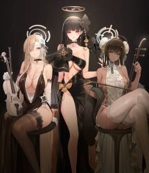 asuna_(blue_archive), karin_(blue_archive), rio_(blue_archive), blue_archive, dishwasher1910