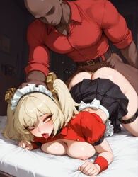 burnice_white, zenless_zone_zero, cocoatoon, 1boy, 1girl