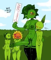 original_character, original_characters, peablaze, peablaze_(leafpaw), peashooter_(pvz)