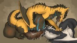 rathalos, tigrex, capcom, european_mythology, monster_hunter