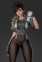 lena_oxton, tracer, overwatch, memz3d_(model), nishikt