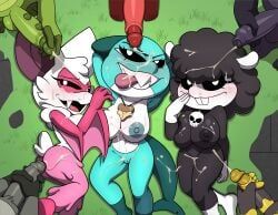 allister_gator_(poppy_playtime), baba_chops, baba_chops_(poppy_playtime), icky_licky_(poppy_playtime), maggie_mako_(poppy_playtime)