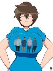fanny_(notsosafegg), weezer, notsosafeegg, blue_shirt, peak_album