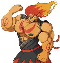 blazion, merameraion, yo-kai_watch, abs, anthro
