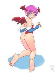 lilith_aensland, darkstalkers, watcher_hollow, 1girls, ankles