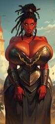 gnarrl, bare_shoulders, battlefield, big_boobs, big_breasts