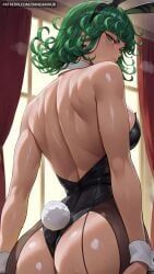 tatsumaki, one-punch_man, dandanhub, 1girl, alternate_breast_size