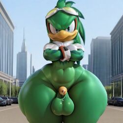 jet_the_hawk, arms_crossed, big_waist, femboy, huge_hips